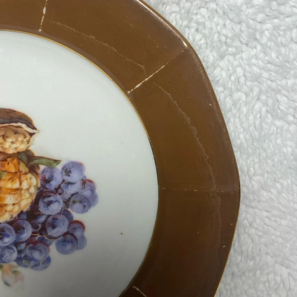 Set: Vintage Early 1900’s Victoria of Czechoslovakia China Gold Rimmed Plates